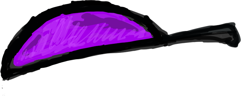 mfers cropped layer hat under headphones: cap purple